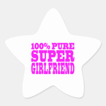 Cool Pink Gifts 4 Girlfriends : Super Girlfriend Star Sticker