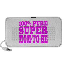 Cool Pink Gifts 4 Moms to Be : Super Mum to Be Laptop Speakers