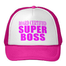 Cool Pink Gifts for Bosses : Super Boss Mesh Hats
