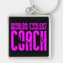 Cool Pink Gifts for Coaches : Worlds Coolest Coach Key Chain