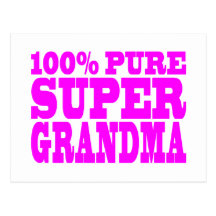 Cool Pink Gifts for Grandmas : Super Grandma Postcards