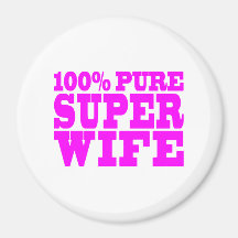 Cool Pink Gifts for Wives : Super Wife Fridge Magnets