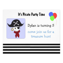 Cool Pirate Birthday Party Invitation