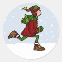 cool runnings (guy) round stickers