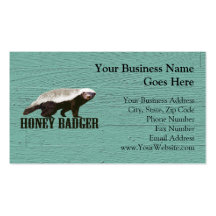 Cool Rustic Honey Badger Business Card Template