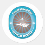 Cool Skydivers Club Round Stickers