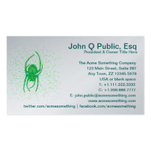 Cool Spider Art Business Cards