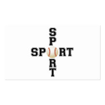 Cool Sport Baseball Cross Business Card Templates