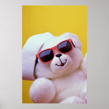 Cool teddy bear with sunglass print