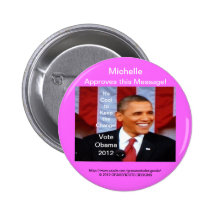 Cool to Keep the Change!  Custom Vote Obama 2012 Pinback Buttons