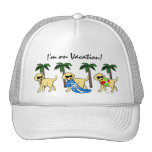Cool Yellow Labradors Cartoon Mesh Hats