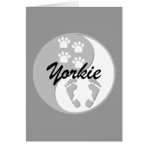 Cool yin yang yorkie card