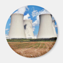 Cooling Towers Of A Nuclear Power Station Refrigerator Magnets