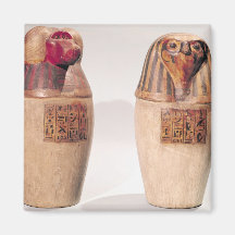 Copies of two New Kingdom canopic jars Fridge Magnet