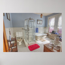 Copper King Victorian Bathroom - Butte Montana Posters
