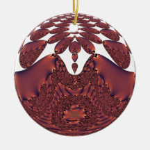 Copper Satin Fractal Design Ornament