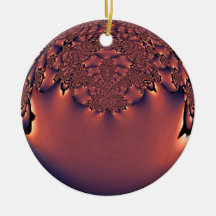 Copper Satin Lace Ornament