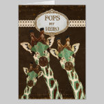Copper & Teal  Giraffes Pops is Hero Card cards