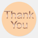 Copper Thank You Stickers