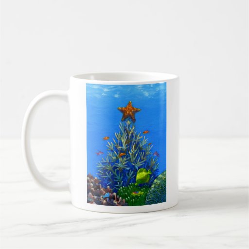 Coral Christmas Tree mug