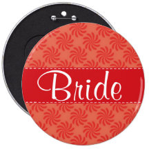 Coral & Red Swirl; Cute Pins