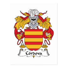 Cordova Family Crest Postcards
