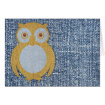 Corduroy Owl on Denim Cards