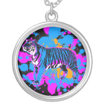 Corey Tiger 80s Retro Splatter Paint Necklace