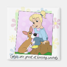 Corgis Keep Secrets Magnet