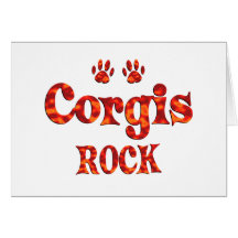 Corgis Rock Greeting Card