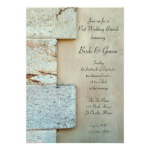 Cornerstones Post Wedding Brunch Custom Announcements