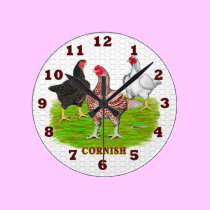 Cornish Chickens Clock wall clocks