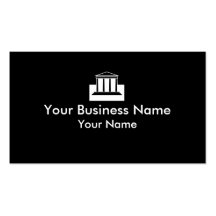 Corporate building white black business cards