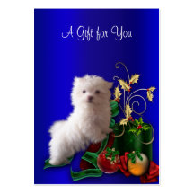 Corporate Holiday Gift Certificates Business Card Template