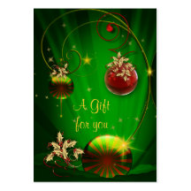 Corporate Holiday Gift Certificates Business Card