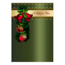Corporate Holiday Gift Certificates Business Card Templates