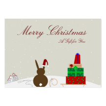 Corporate Holiday Gift Certificates Business Card Template
