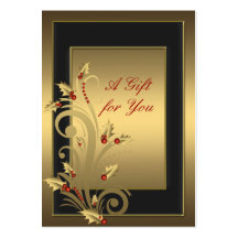 Corporate Holiday Gift Certificates Business Cards