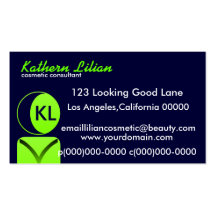 Cosmetic Consultant Monogram Business Cards