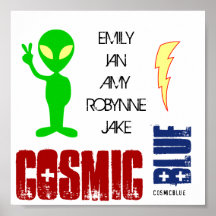 Cosmic Blue Poster
