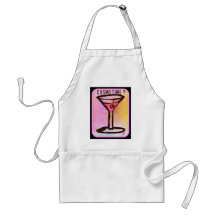 COSMO TIME PINK MARTINI PRINT APRONS