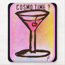 COSMO TIME PINK MARTINI PRINT MOUSEPADS