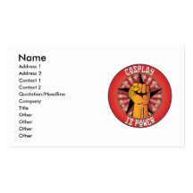 Cosplay Is Power Business Cards