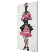 Costume design for The Indian Bridegroom, from Sle Stretched Canvas Print