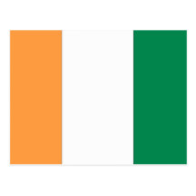 Coted Ivoire Flag Postcards