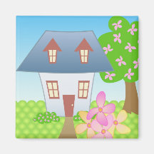 Cottage – Spring Refrigerator Magnet