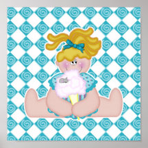 Cotton Candy Girl and Mouse Posters