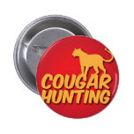 COUGAR Hunting with panther cat Buttons