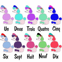 Counting French Poodle Acrylic Cut Outs