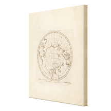 Countries situate about the North Pole Stretched Canvas Prints
